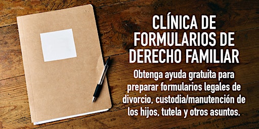 Imagen principal de Clínica de formularios de derecho familiar