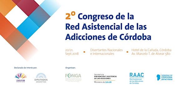 2° Congreso de la Red Asistencial de las Adicciones de Córdoba - 2018