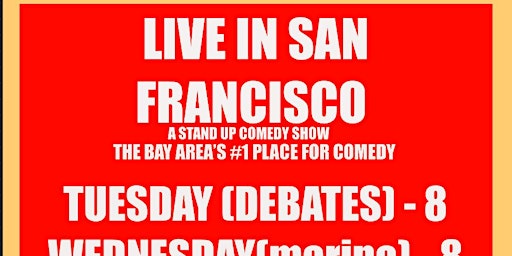 Live In San Francisco : A Stand Up Comedy Show (Netflix, NBC,+)(Sundays)