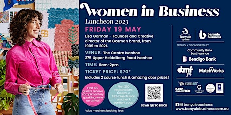 Hauptbild für Women in Business Lunch 2023 with Lisa Gorman