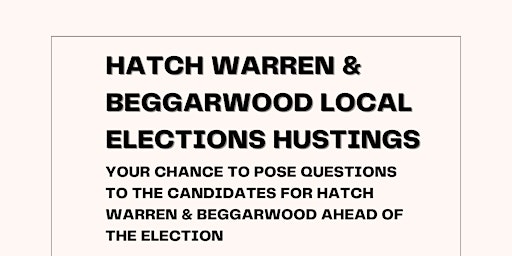 Imagem principal do evento Local Election Hustings 2024 - Hatch Warren & Beggarwood Ward