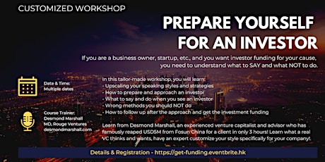 Prepare yourself for an Investor Workshop