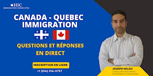 Canada-Quebec Immigration - Q&R En Direct (Maroc)