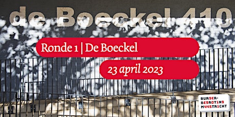 Burgerbegroting 2023 | Ronde 1 | Buurtcentrum De Boeckel
