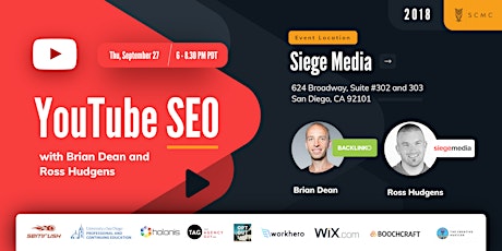 YouTube SEO with Brian Dean and Ross Hudgens primary image