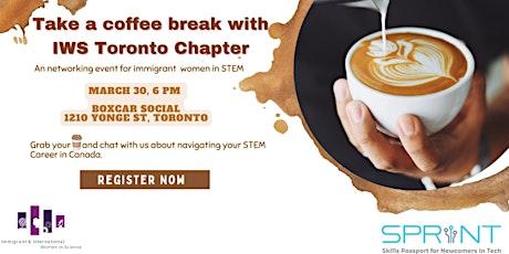 Imagen principal de In person event: Coversations and coffee with IWS Toronto