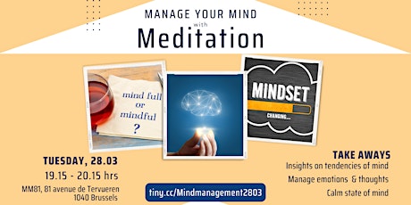 Primaire afbeelding van Manage your mind with Meditation