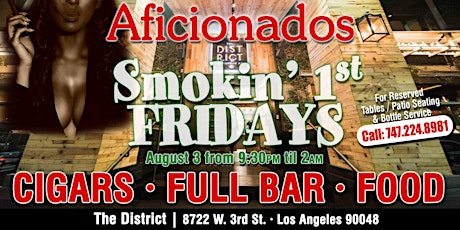 Aficionados Smokin 1st Fridays~  Friday August 3rd primary image