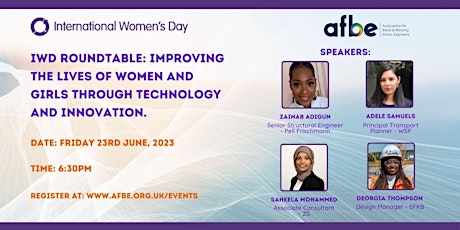 IWD Roundtable Event: Improving the lives of women  through technology