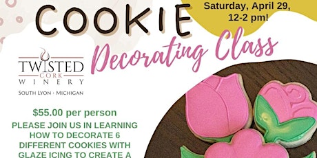 Cookie Decorating Workshop with Wine and Charcuterie April