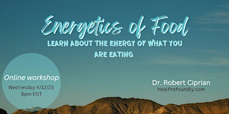 The Energetics Of Food