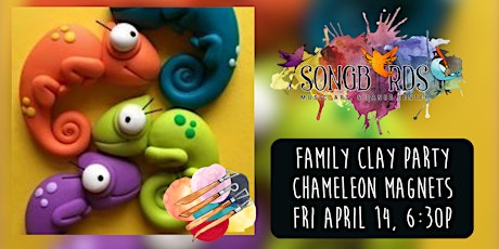 Family Clay Party at Songbirds- Chameleon Magnets (ages 6+)