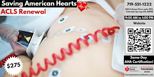 Immagine principale di AHA ACLS Renewal Certification (Free BLS) 