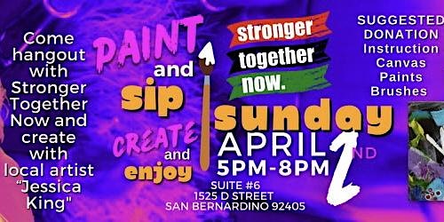 Stronger Together Now Paint and Sip