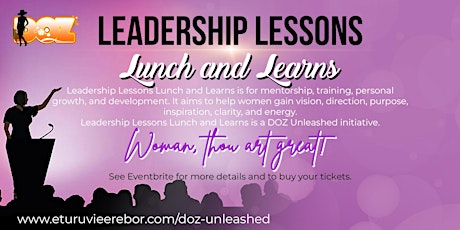 Leadership Lessons Lunch and Learn - Day 1 primary image
