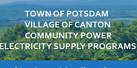TOWN OF POTSDAM POWER PROGRAMS: Electricity Supply at Competitive Rates