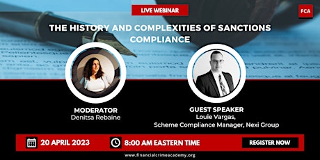 FCA Live Webinar: The History and Complexities of Sanctions Compliance