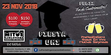 Imagen principal de Fiesta Uni 23 Nov 2018 En Mitos Argentinos San Telmo