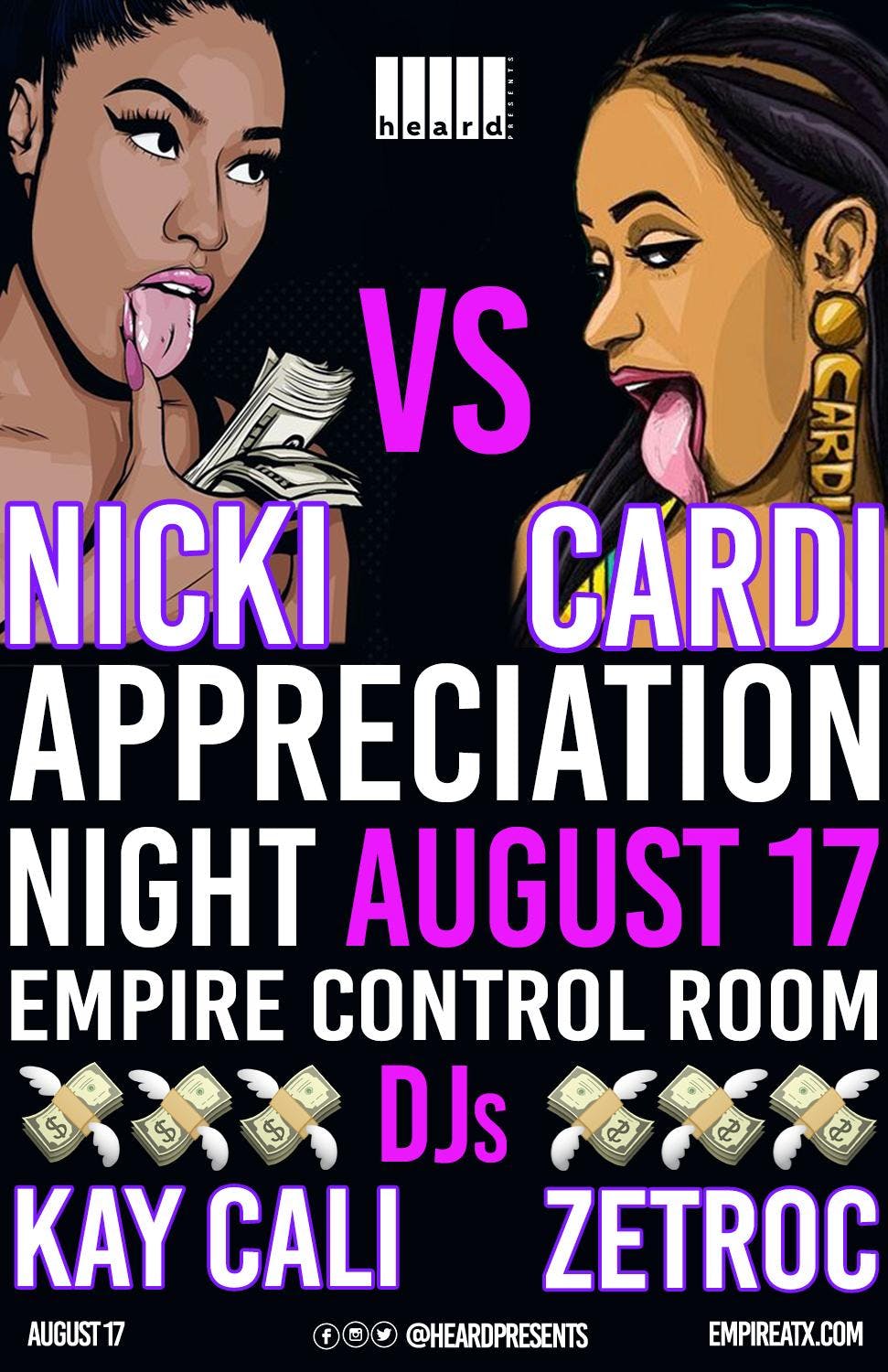Nicki V Cardi: Appreciation Night with Dj Kay Cali, DJ Zetroc