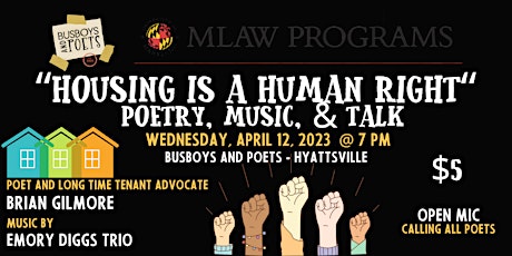 “Housing is a Human Right” – Poetry, Music, & Talk