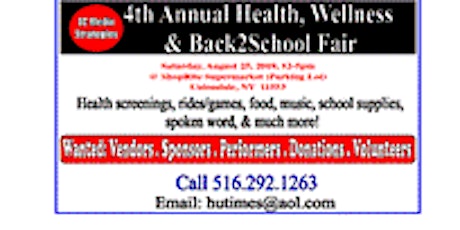 4th Annual Health, Wellness & Back-to-School Fair 2018 Uniondale, NY primary image