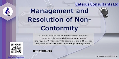 Management and Resolution of a Non-Conformity