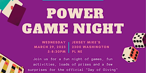 Power Game Night: Day of Giving (free event)
