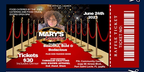 The launch of "Mary's Daughter" a plus size clothing line
