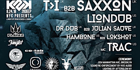 2KDeep NYC Presents: T>I and Saxxon, Liondub, MC T.R.A.C. primary image