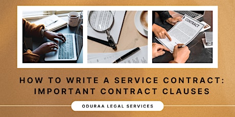 How To Write A Service Contract: Time & Money-Saving Contract Clauses