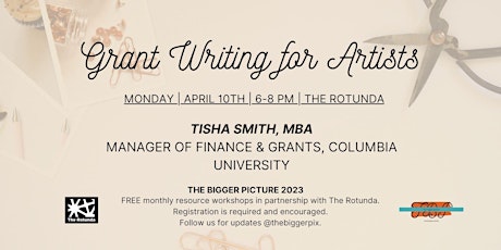 Grant Writing for Artists with Tisha Smith, MBA