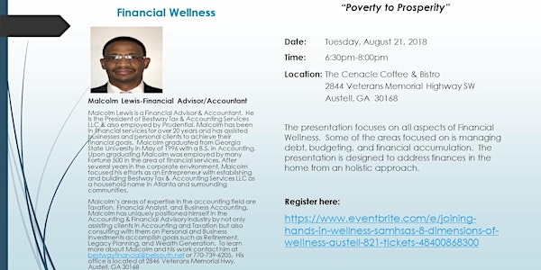 Joining Hands in Wellness - SAMHSA's 8 Dimensions of Wellness (Austell, 8/21)