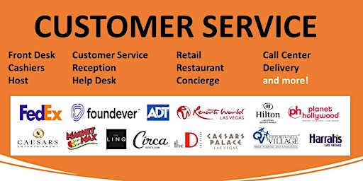 Customer Service Job Fair.  One Day Only!  May 17, 2023