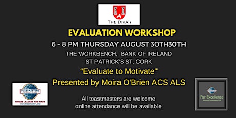 Evaluation Workshop for Toastmasters primary image