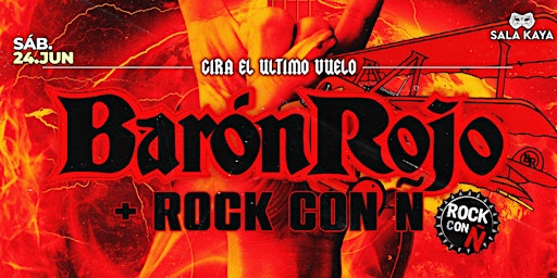 Imagen principal de Concierto de Barón Rojo y Rock con Ñ - Sala Kaya (Madrid)