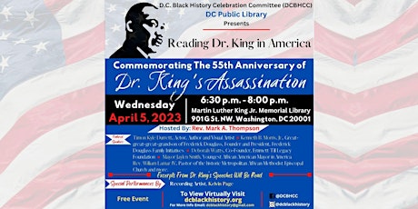 DCBHCC & DC Public Library Presents: Reading Dr. King in America