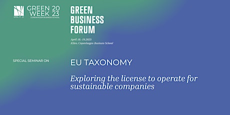 Primaire afbeelding van EU Taxonomy - Exploring the license to operate for sustainable companies