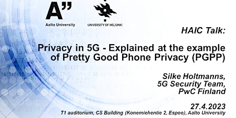 HAIC Talk: Pretty Good Phone Privacy –  with Silke Holtmanns