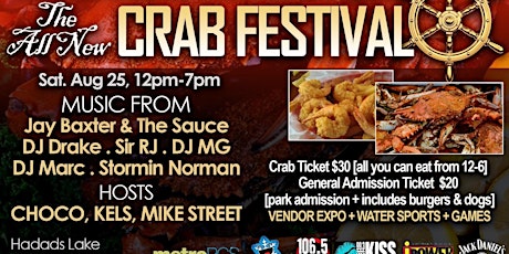 All YOU CAN EAT CRAB FESTIVAL @ Hadad's Lake primary image