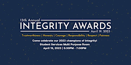 UC San Diego's 13th Annual Integrity Awards Ceremony