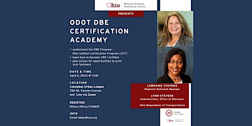 ODOT DBE Certification Academy - In Person and Via Zoom