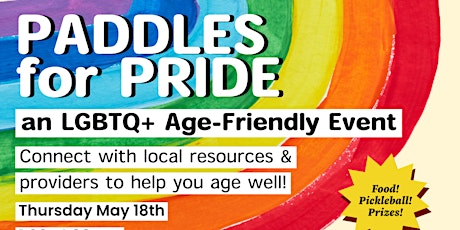 Primaire afbeelding van Paddles for Pride: An LGBTQ Age-Friendly Event