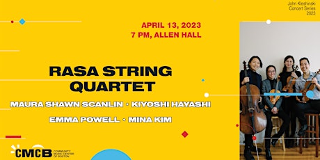 Primaire afbeelding van John Kleshinski Concert Series Presents the Rasa String Quartet