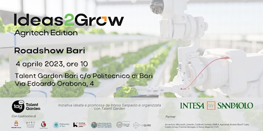 Ideas2Grow - Agritech Edition | Roadshow Bari