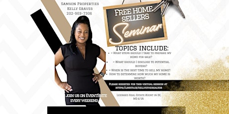 Virtual Home Sellers Seminar-Maryland, DC & Virginia