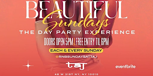 Imagem principal do evento Beautiful Sundays The R&B Day Party Experience @ Taj Lounge