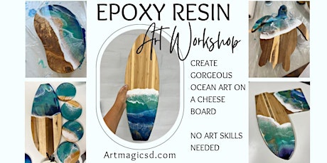 Epoxy Resin Art Workshop: Ocean Charcuterie Board, Spring edition