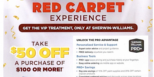 Sherwin Williams Red Carpet Event -12130 W Sunrise Blvd, Plantation, FL