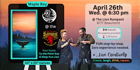 Art Night returns to The Lion Rampant, Ginja and Ty want to paint with you!