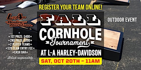 L-A Harley's Fall Cornhole Tournament 2018 primary image